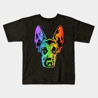 Rainbow German Shepherd Kids T-Shirt